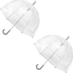 Two Clear Umbrellas by totes